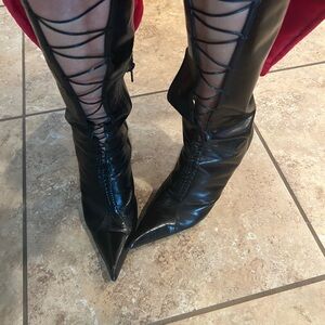 ❤️ Black Lace-Up all leather Women's Boots